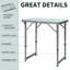 Table pliante de camping 23 po à hauteur réglable - portable et léger pour tous les types de camping, pique-nique, garage et argent