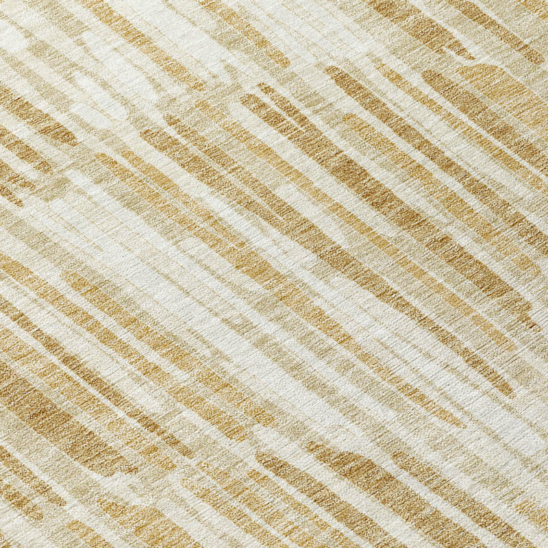 Alleson Washable Striped Indoor / Outdoor Rug, Rectangle 10' x 14'
