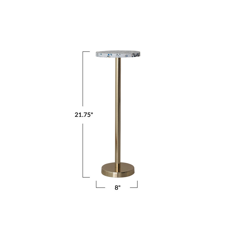Table d'appoint en métal et résine