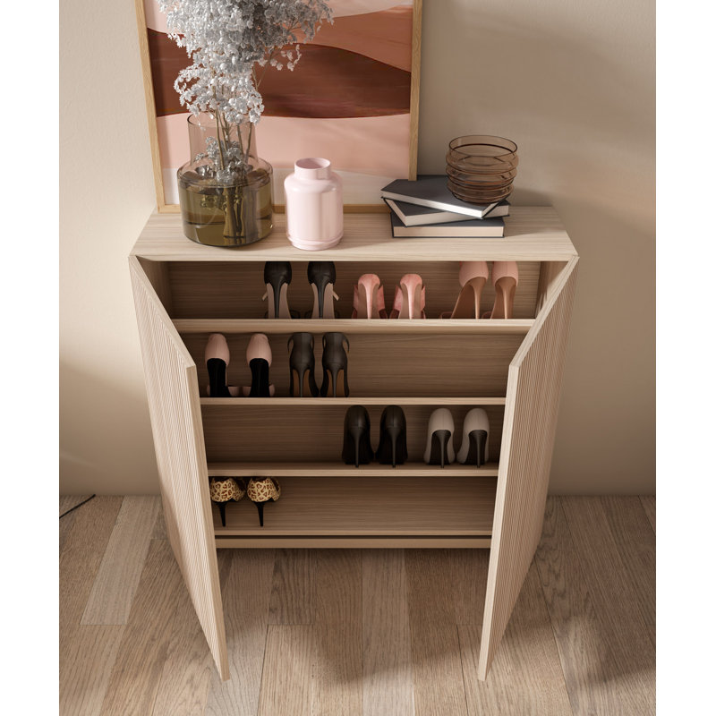 Copenhague 15 Pair Shoe Storage Cabinet, Walnut