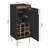 38" Modern Fluted Bar Cabinet, Small Liquor Cabinet with Wine Rack & Glass Holder-129109609