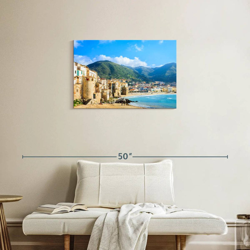 Gillard Cefalu, bord de mer, H 20 po x l 30 po