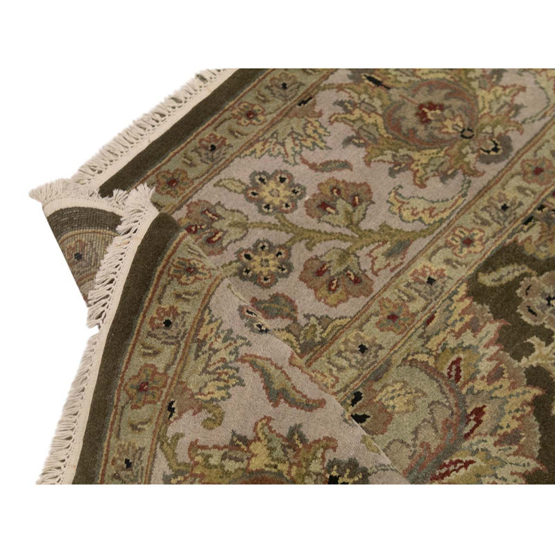 Tapis brun / beige / ivoire / gris noué à la main