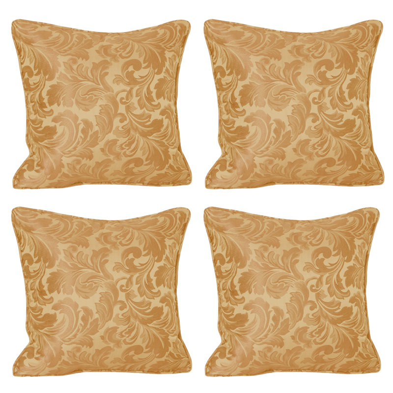 Doolittle Floral Square Cushion, Gold