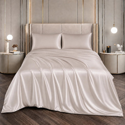 Premium Satin Bedroom Sheet Set (4-Piece)