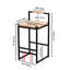 Tabourets de bar en jacinthe d'eau tissés avec dossier, de 2 chaises stables à hauteur de comptoir pour appartement, bureau et style pour la cuisine, la salle à manger, L 16,53 po x H 31,5 po, poids maximal 220 lb-120924272