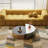 Round Nesting Coffee Table - Modern Minimalist Design with Metal Frame & Sintered Stone Top for Living Room, Small Spaces