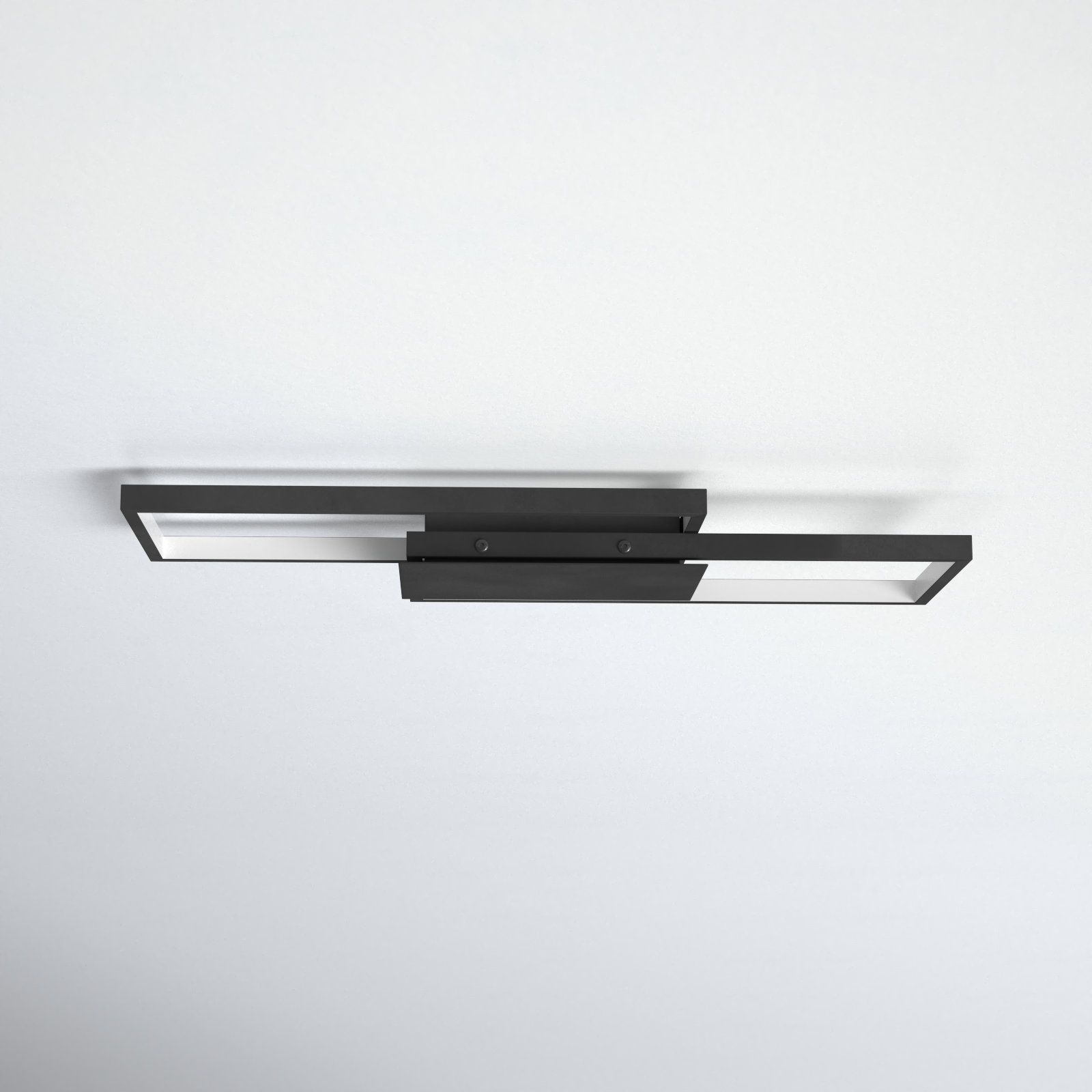 Preston Single Light Flush Mount, Matte Black