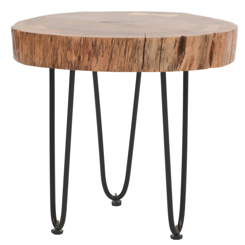 Aala Finished Solid Wood Accent Stool