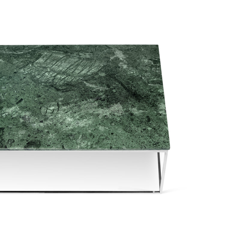 Tonya Frame Coffee Table, Chrome, Green