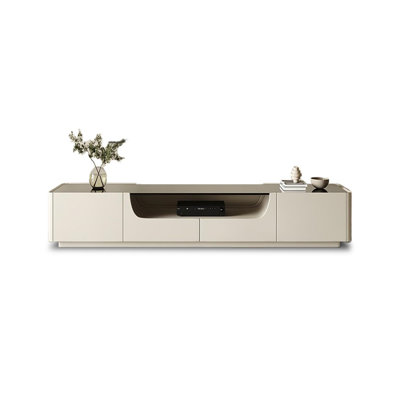 Meuble télé moderne en bois manufacturé blanc