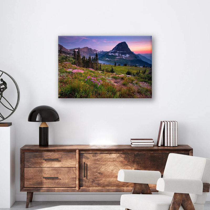 «Glacier National Park, Montana», reproduction d'art sur toile - paysage de lac de montagne, reproduction d'art sur toile, paysage sauvage, Montana