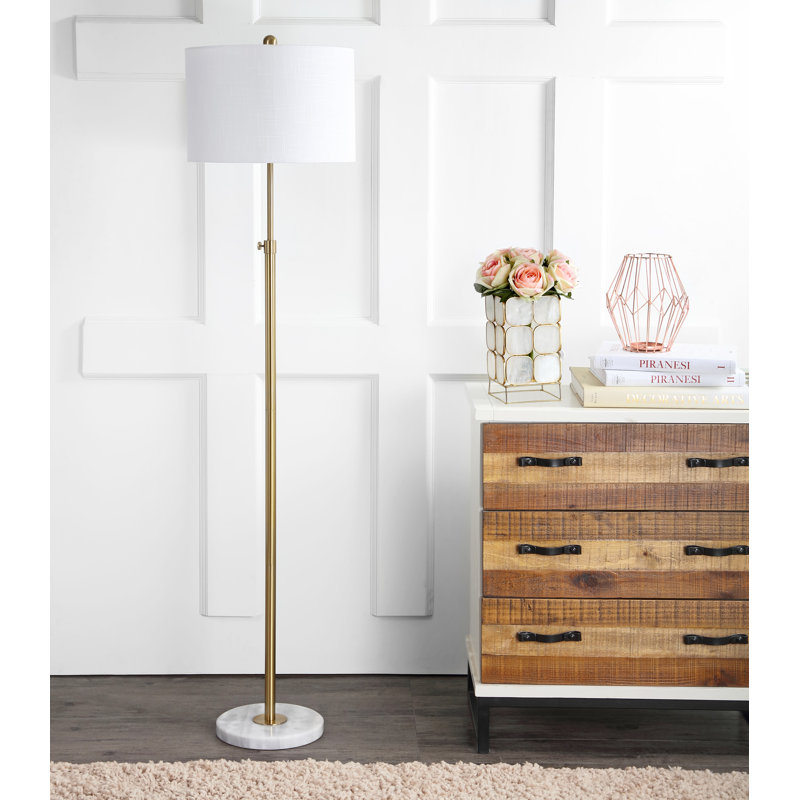 Lampe sur pied réglable 65 po Courtland, Laiton doré