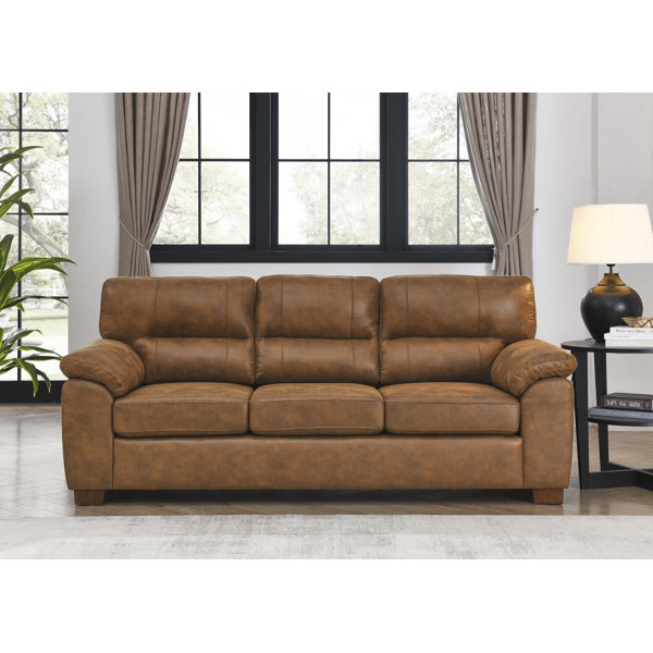 Luxury Leather Sofa Cushion Black White Squares Edging Non-slip