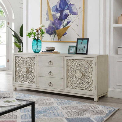 Retro Carved TV Cabinet