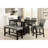 Dining Room Counter Height Bench, Silver Faux Leather Padded Seat, Robust Wooden Base, Modern Appeal Seat With Stable For-608601450
