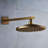 BathSelect Ancient Square Antique Brass 8” Rainfall Wall Shower Head with Handheld 