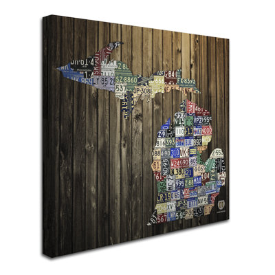 «Michigan Counties Licence Plate Design», impression sur toile