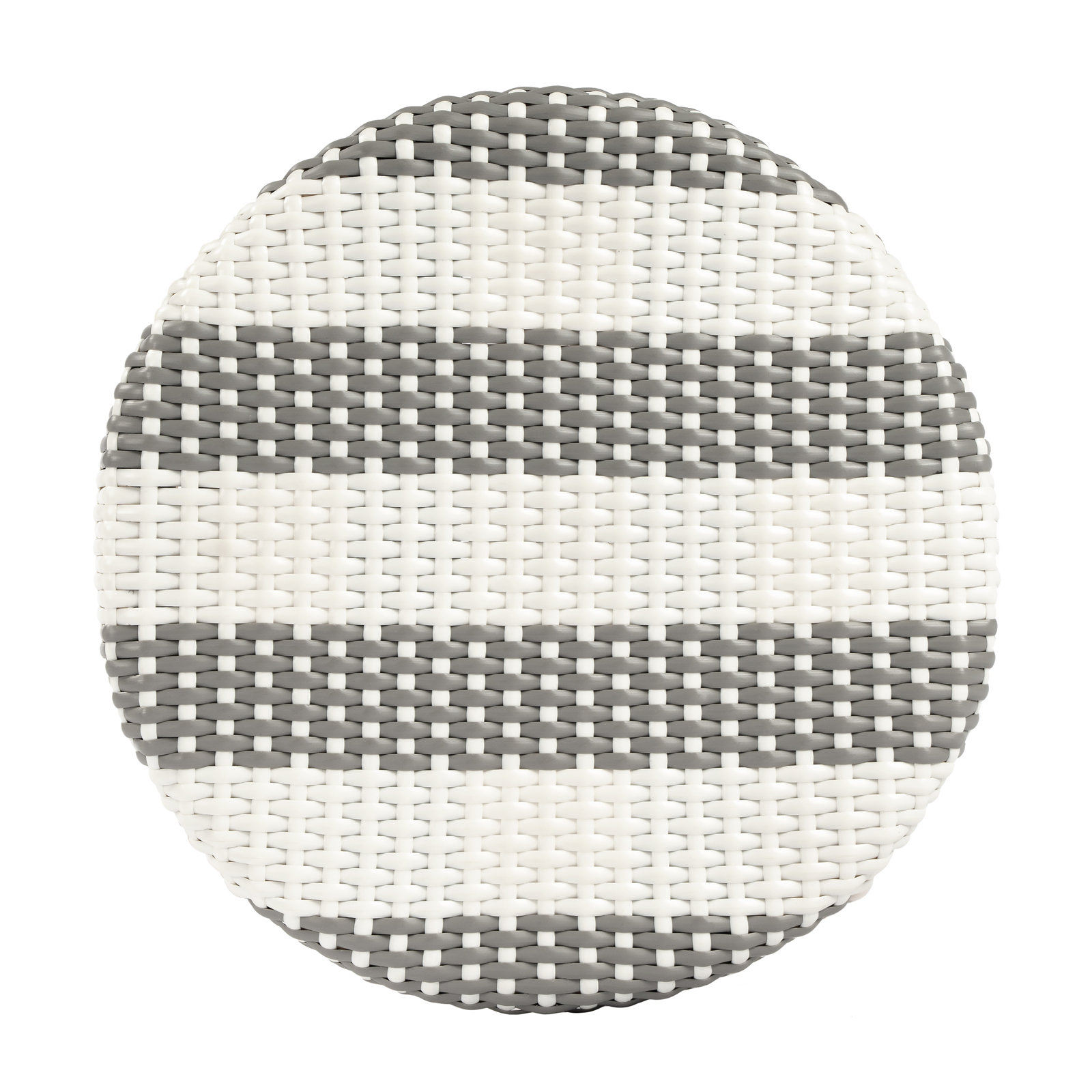 Alastair Bar & Counter Stool, Bar Stool (30" Seat Height), Gray/White Stripe/Natural Rattan Frame