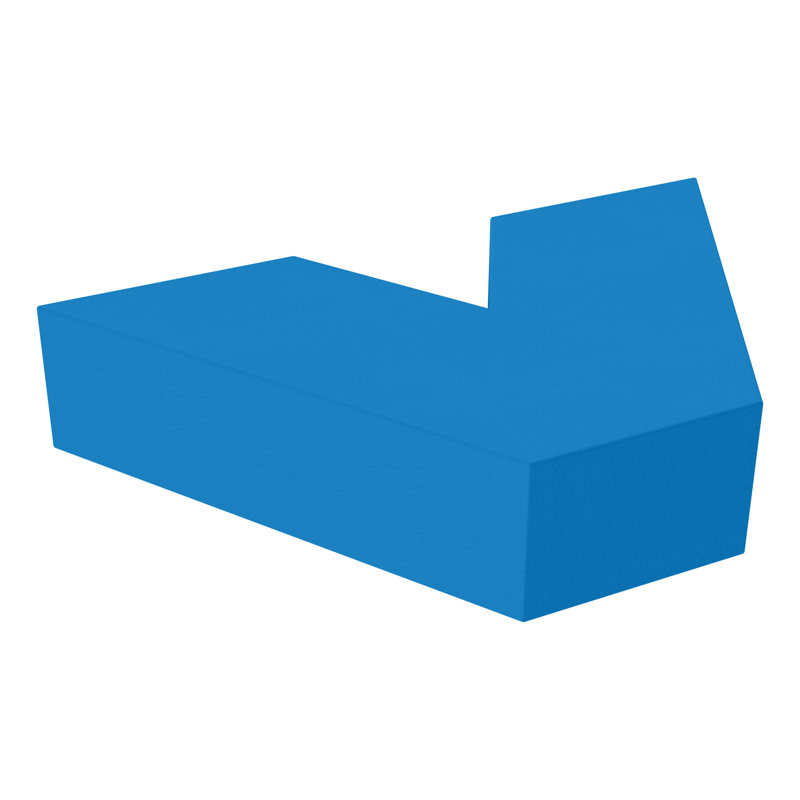 Novelty Kids Soft Seating, 12" H x 59.25" W x 36" D, French Blue