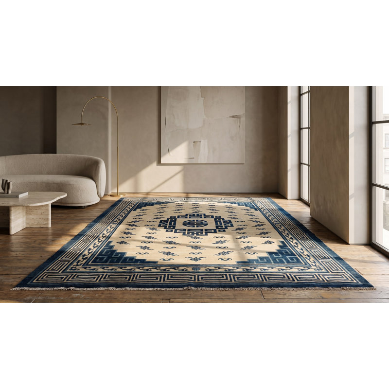 Antique Chinese - Mongolian Chinese Knotted Rug