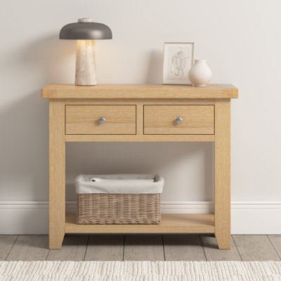 Windsor 85cm Solid Wood Top Console Table