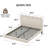 Queen Size Boucle Upholstered Floating Bed Frame With Led Lights, Visual Floating Led Platform Bed, No Box Spring Needed, Beige