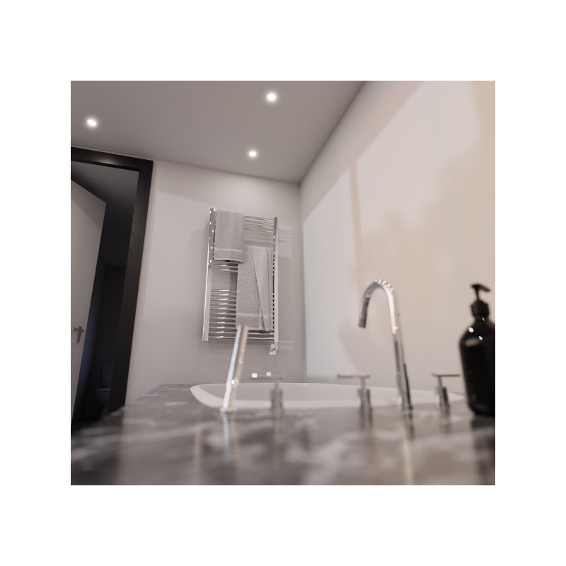 Denby Wall Mount Electric Towel Warmer, Brushed Nickel, 44" H x 24" W x 5.19" D