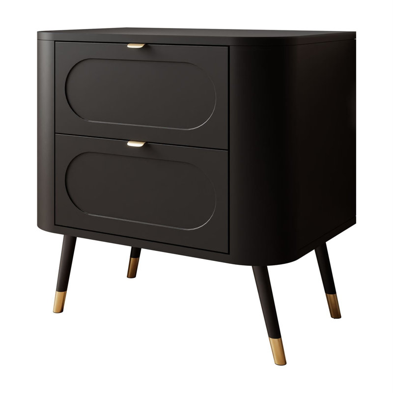 60cm W Metal Bedside Table