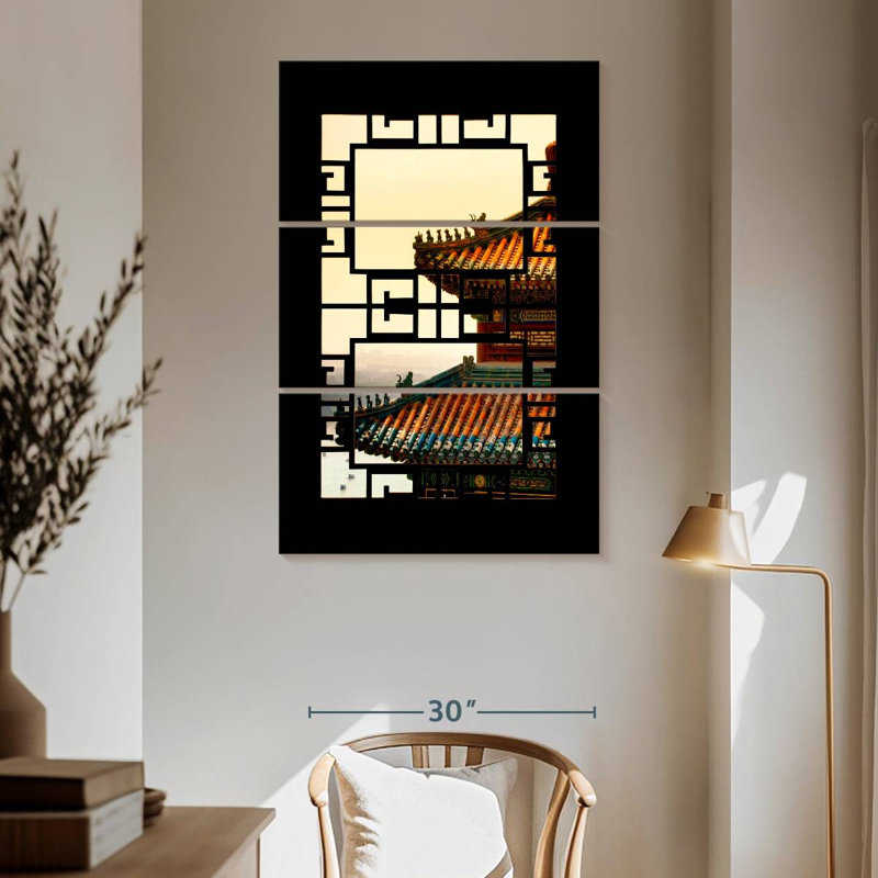 Nicci Asian Window Sunset, H 65 po x l 42 po