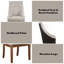 Ensemble de 2 chaises d'appoint en cuir synthétique et finition brune