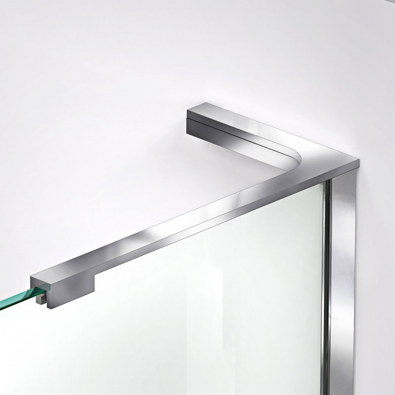 Unidoor-X 57.5" x 72" Rectangle Hinged Shower Enclosure, Oil Rubbed Bronze, Left Side