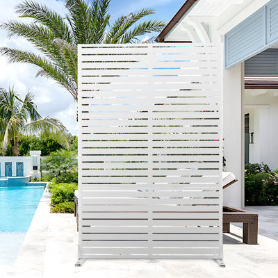 72" H Outdoor Privacy Screen, Freestanding Decorative Privacy Panels for Balcony, Yard & Garden