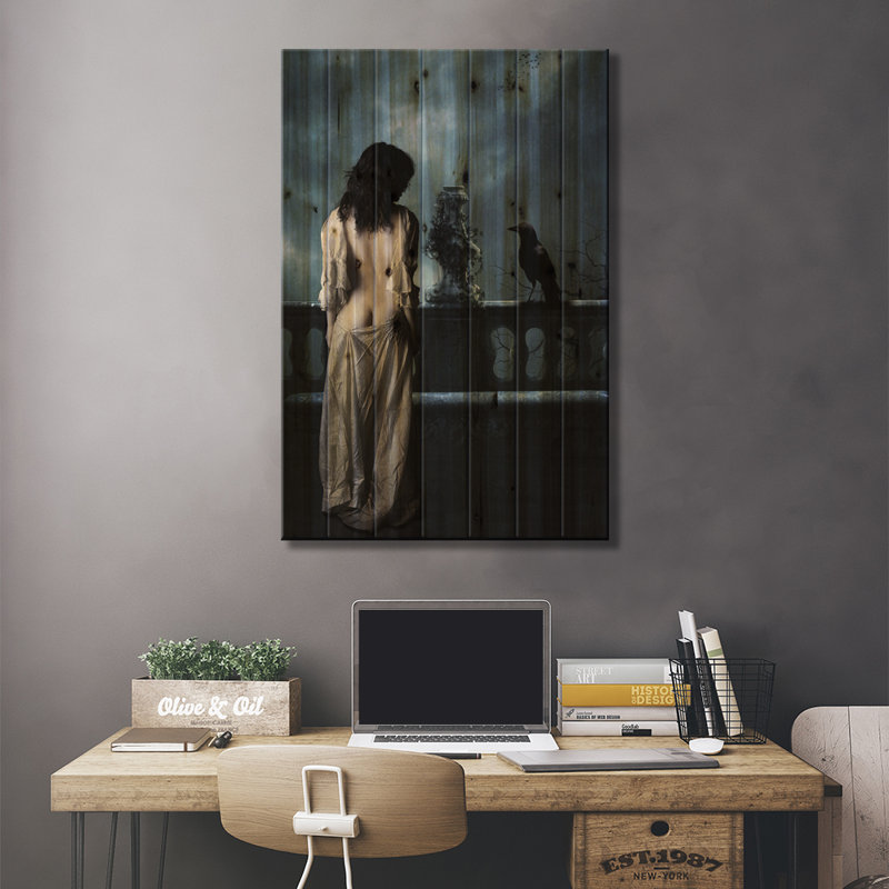 " The Raven " by Jake Istvan, 26" H x 18" W x 1.5" D