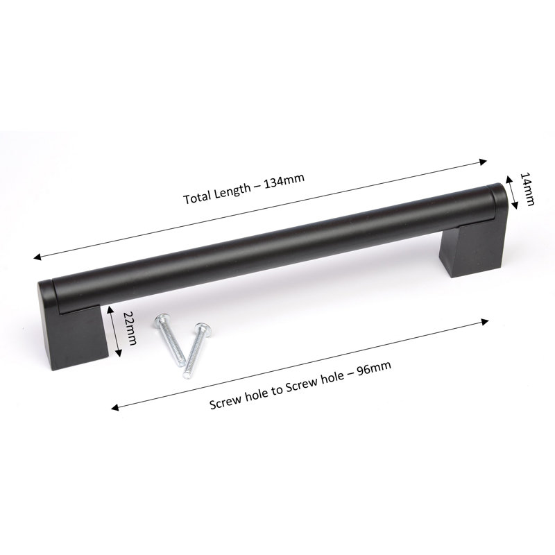 Java Centre Bar Handle, Matt Black, 20.9 cm