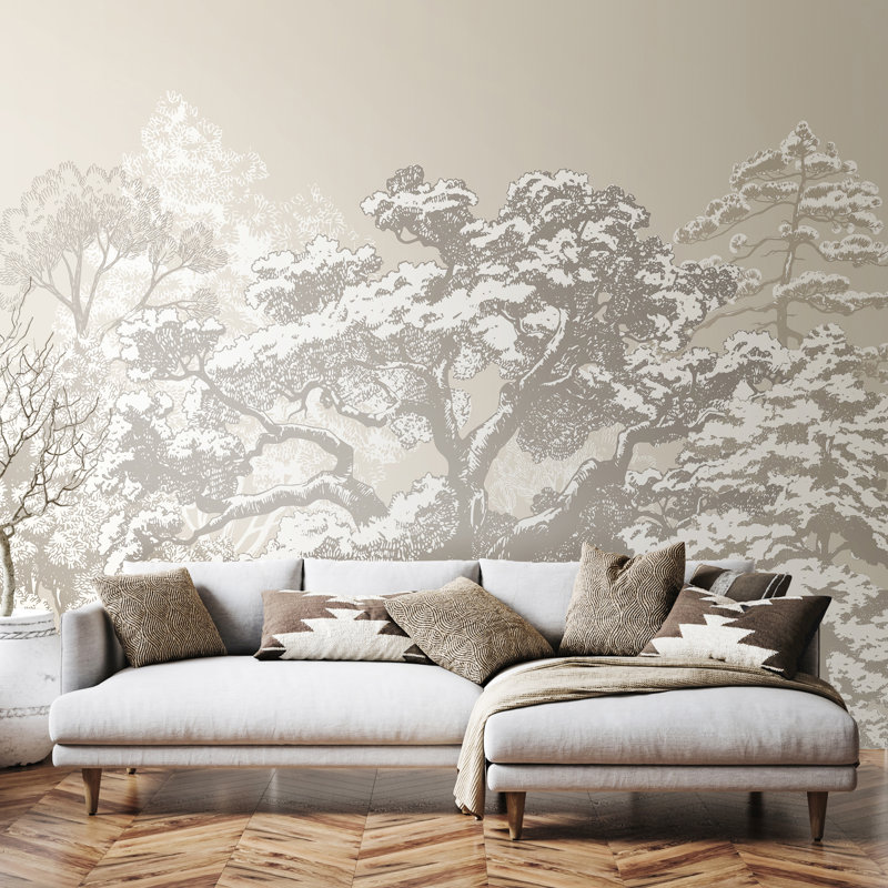 2.4m x 3m Wallpaper Roll, Warm Grey
