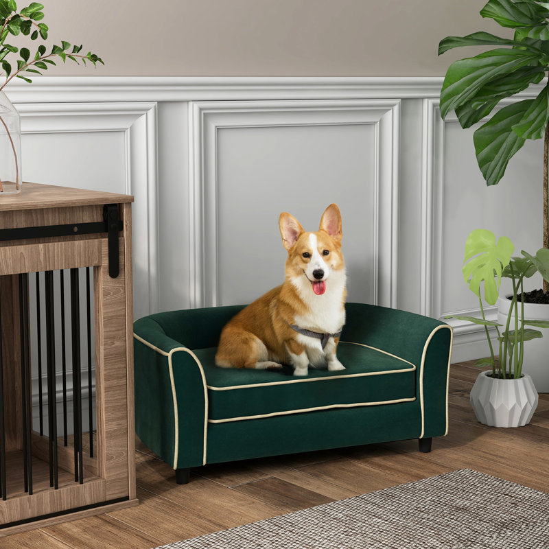 Lit élégant pour chien de petite à moyenne taille, coussin épais et foncé, coussin lavable, animaux doux