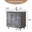 Ensemble de meuble-lavabo simple 24 po Ebony