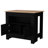 Black Kitchen Island With Abundant Storage - 3 Shelves For Utensils 2-door An Organized Environment
