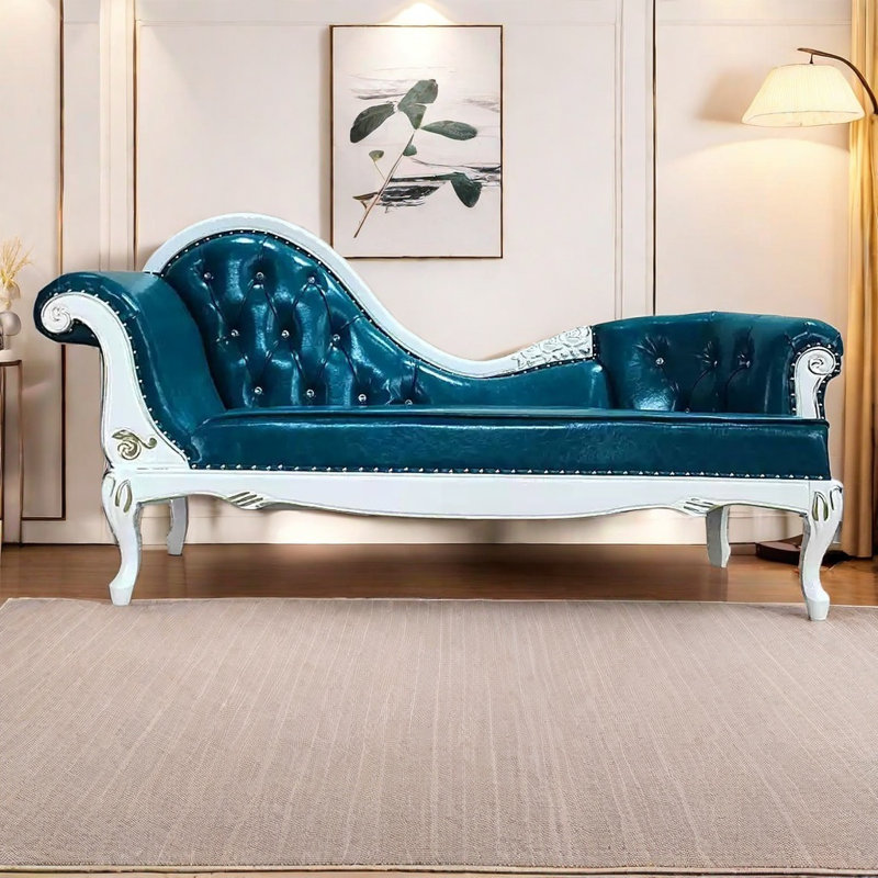 Chaise longue - Similicuir élégant et bois massif