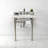 Kingston Brass Viceroy 30-Inch Carrara Marble Console Sink with Stainless Steel Legs (8-Inch, 3-Hole)-72887934