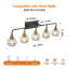 5 Light Bathroom Vanity Light Wall Mounted Above Mirror with Clear Glass Globe Shades Modern Metal Fixture-1793576141