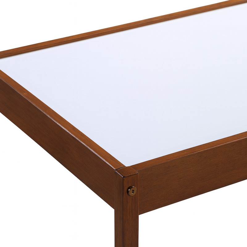 Gibson Kids 3-Piece Dry Erase Table & Chair Set, Brown