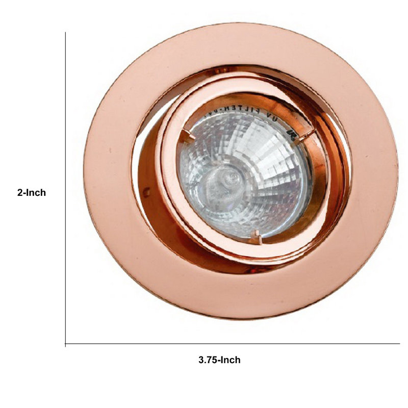 Plafonnier rond 3,75 pouces avec métal, Cuivre antique