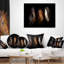 Trois chevaux avec bride dorée - coussin imprimé animal-30744740-30744744