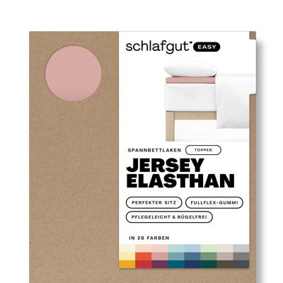 Jersey Elastane Fitted Sheet EASY for Toppers, 100% Cotton