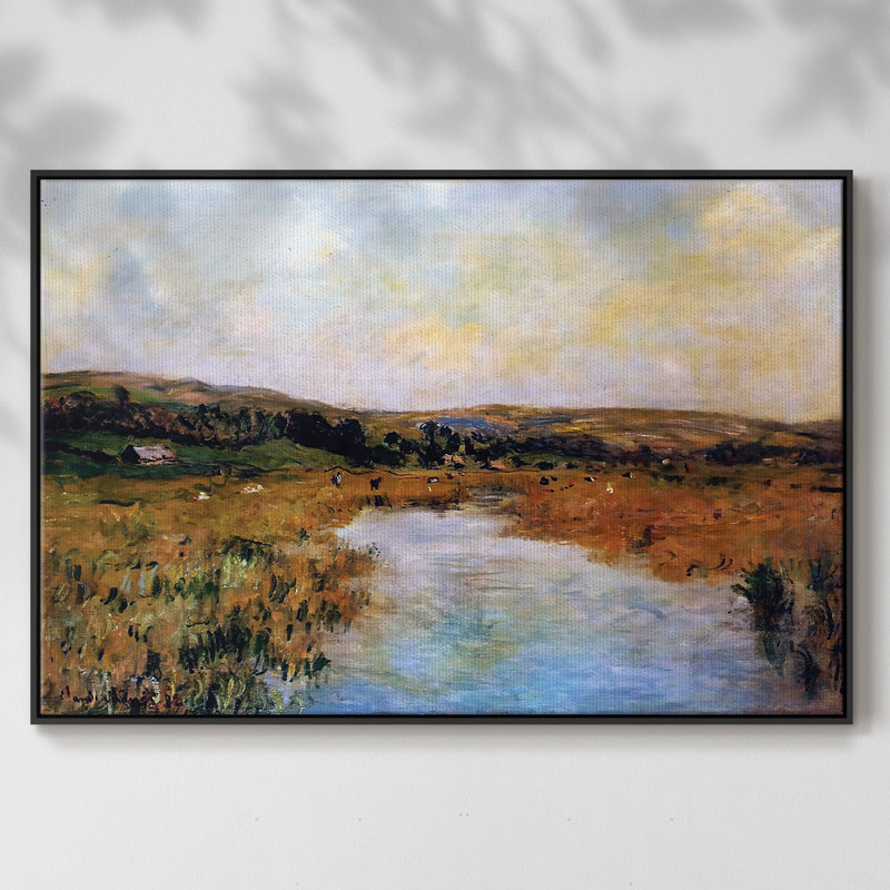 La vallée de la Scie à Pouville, 1882, H 27 po x l 41 po x P 2 po, Noir