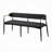 Vonn Long Bench, 62 Inch, Chenille, Padded Backrest, Metal Legs-112302839