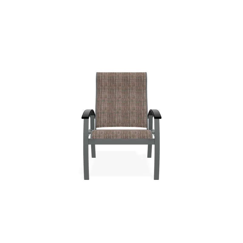 Chaise de patio Askar, Noir, Taupe Harper Sunbrella®, Graphite texturé