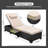 Persei Outdoor Wicker Chaise Lounge with Foldable Side Table-1065458753